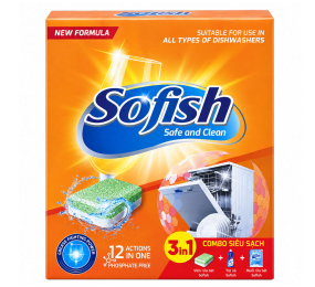 Combo rửa bát siêu sạch Sofish 3 in 1