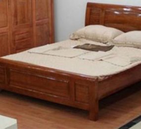 Giường gỗ xoan tự nhiên 100% 1m8  - Hàng chính hãng