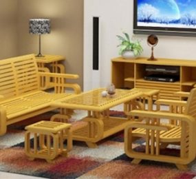 Sofa gỗ sồi Mỹ - Hàng chính hãng