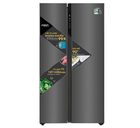 Tủ lạnh Inverter 541 lít Side By Side Aqua AQR-S541XA(BL) - Hàng chính hãng