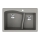 Chậu rửa đá đôi Kaff GRANITE KF-7948SJ - Hàng chính hãng