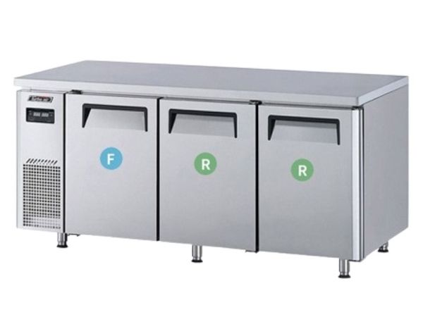 Bàn đông mát inox 3 cánh 1m8 Turbo Air KURF18-3  - Hàng chính hãng