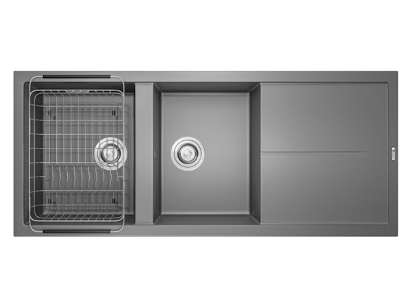 Chậu rửa bát đá Konox Granite Sink Livello Smart 1160 Grey - Hàng chính hãng