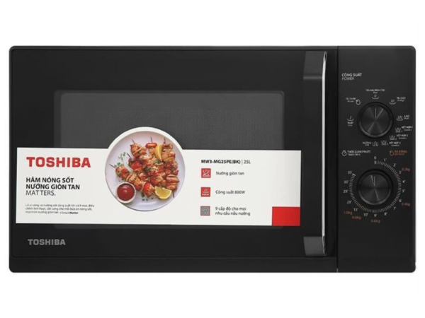 Lò vi sóng Toshiba 25 lít MW3- MG25PE(BK) - Hàng chính hãng