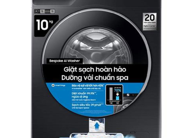 Máy giặt Samsung AI EcoBubble Inverter 10 kg WW10DG6U34LBSV - Hàng chính hãng