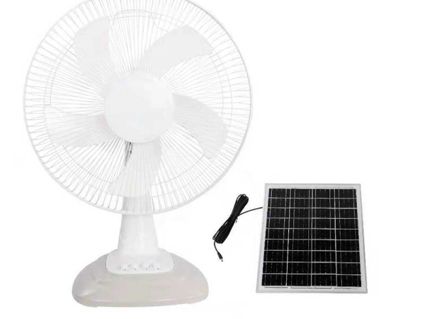 Quạt sạc năng lượng mặt trời Stand Fan JQ001-W - Hàng chính hãng