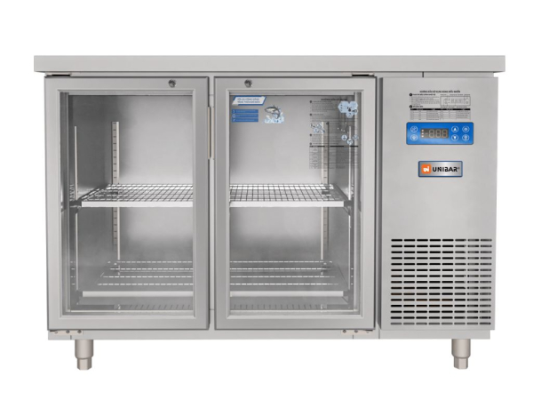Tủ bàn mát quạt gió Unibar 2 cánh mở kính UB-2MK1275 - Hàng chính hãng