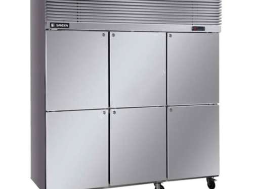 Tủ mát 6 cánh inox Sanden SRC-1853 - Hàng chính hãng